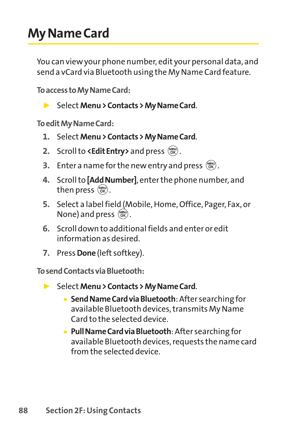 My name card | LG LX150 User Manual | Page 101 / 189