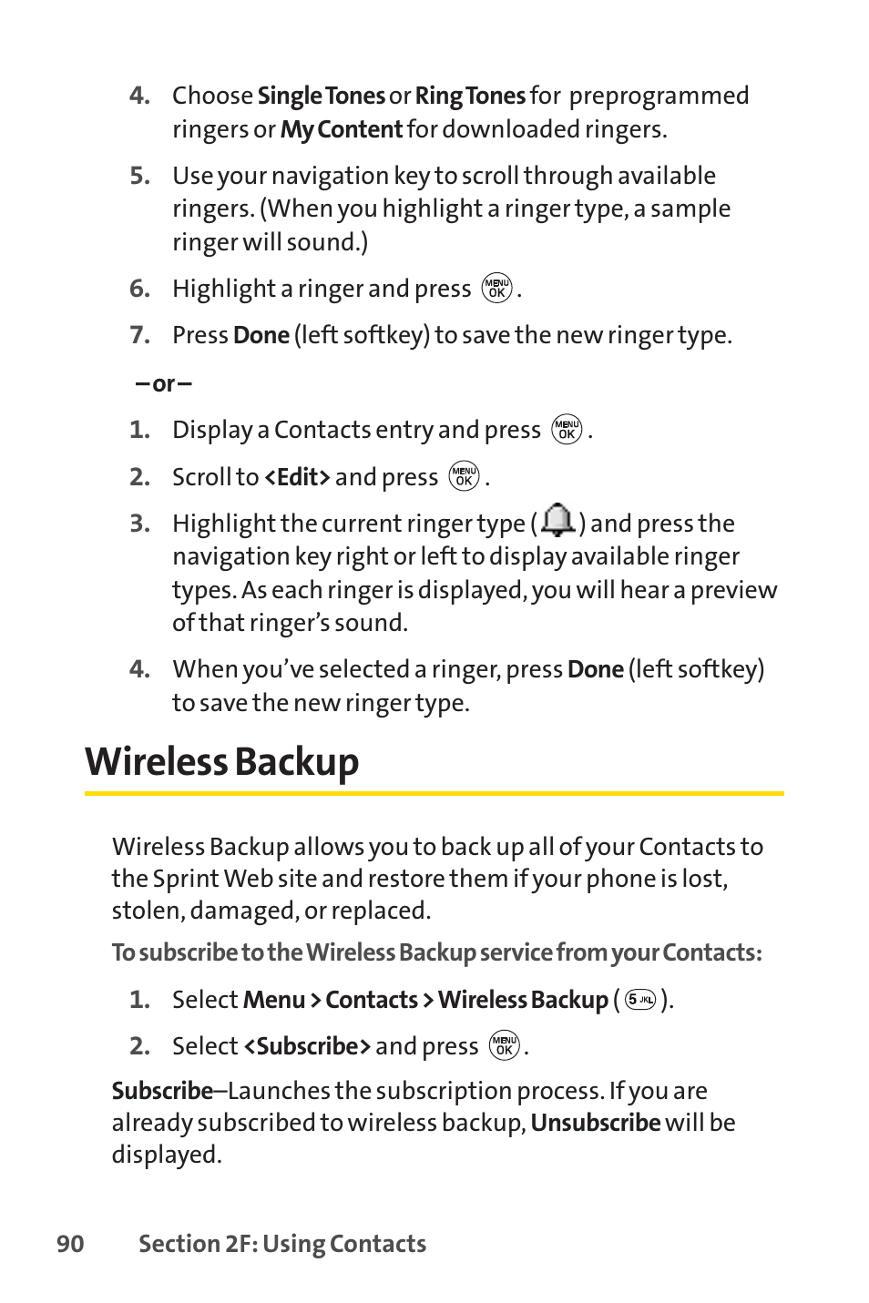 Wireless backup | LG LX150 User Manual | Page 103 / 189