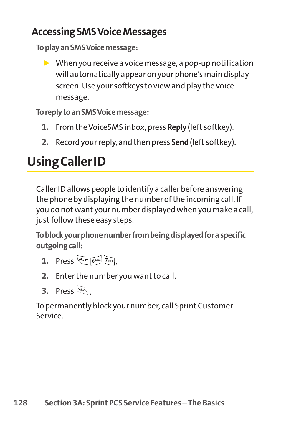 Using caller id, Accessing sms voice messages | LG LX150 User Manual | Page 141 / 189