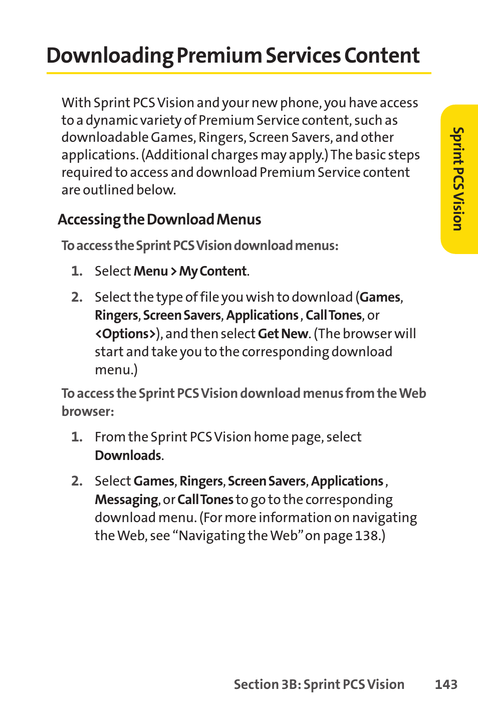 Downloading premium services content | LG LX150 User Manual | Page 156 / 189