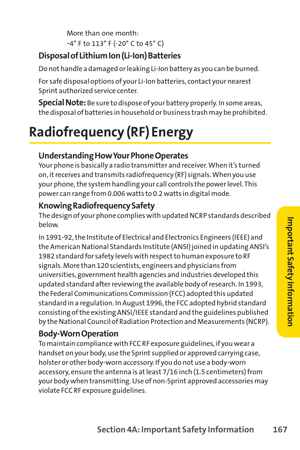 Radiofrequency (rf) energy | LG LX150 User Manual | Page 180 / 189
