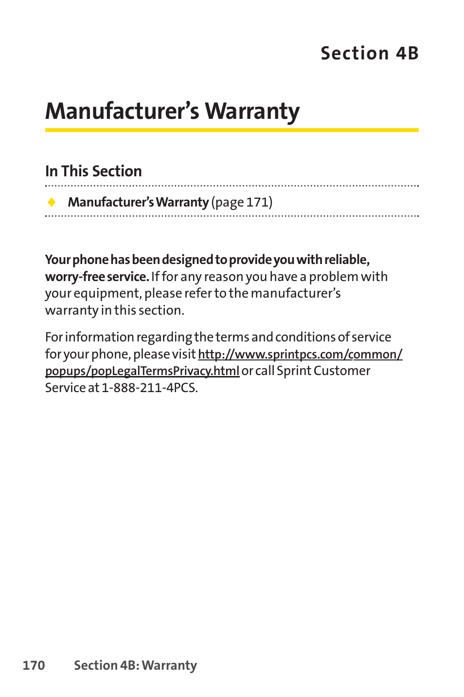 Manufacturer’s warranty | LG LX150 User Manual | Page 183 / 189