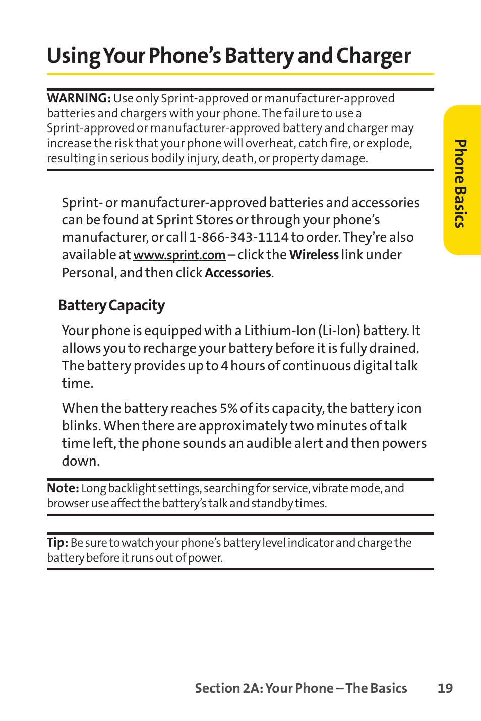 Using your phone’s battery and charger, Phone basics | LG LX150 User Manual | Page 32 / 189