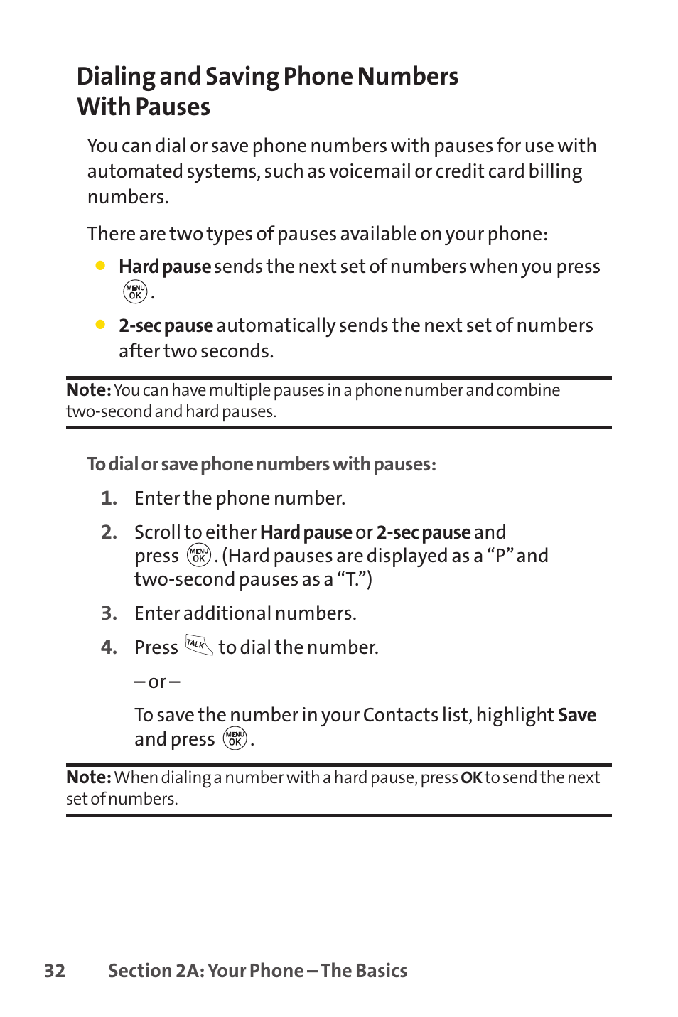 Dialing and saving phone numbers with pauses | LG LX150 User Manual | Page 45 / 189