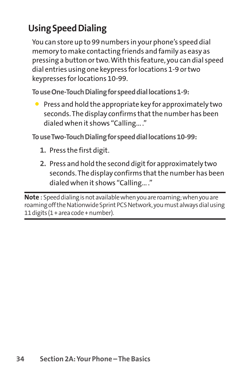 Using speed dialing | LG LX150 User Manual | Page 47 / 189