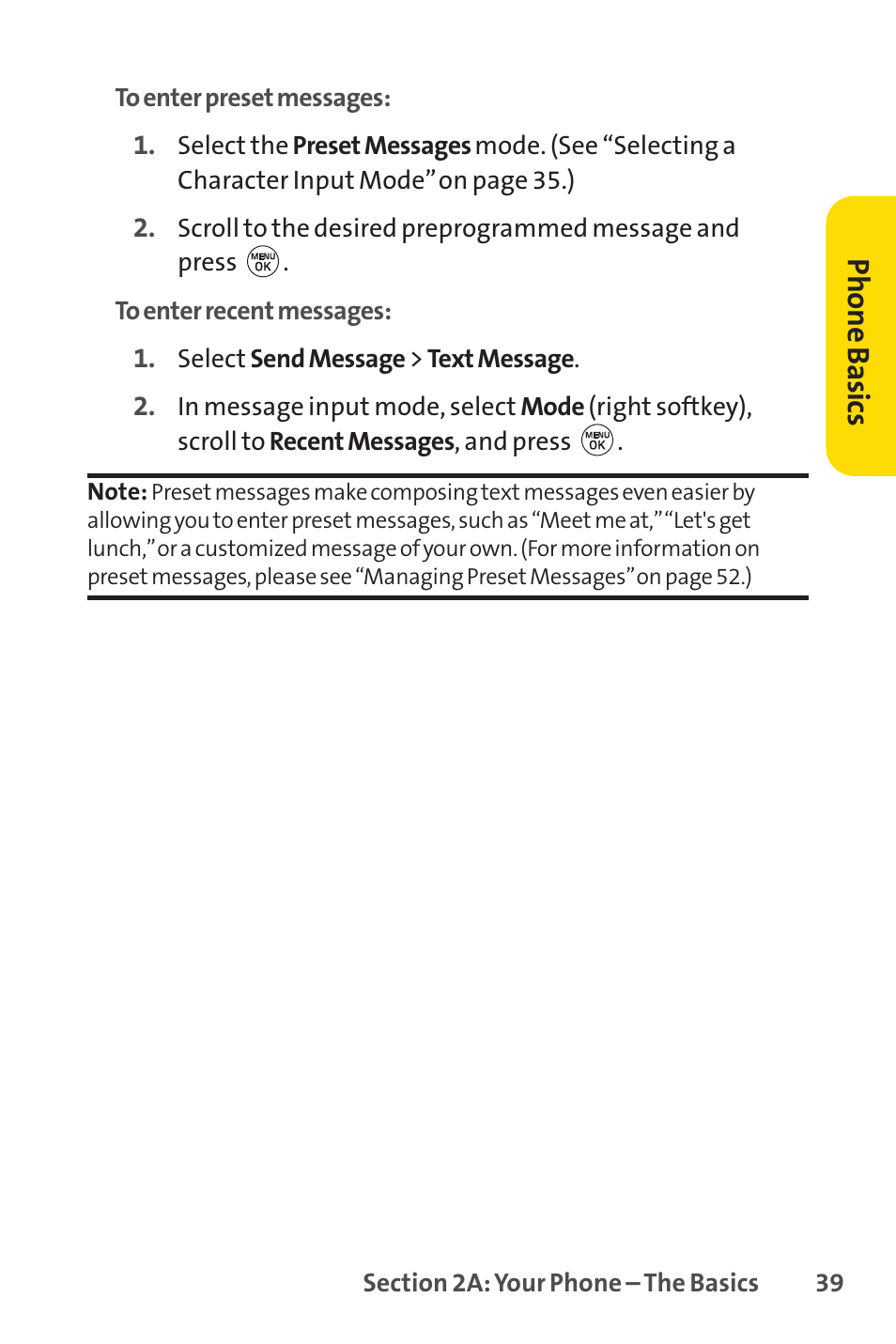 Phone basics | LG LX150 User Manual | Page 52 / 189