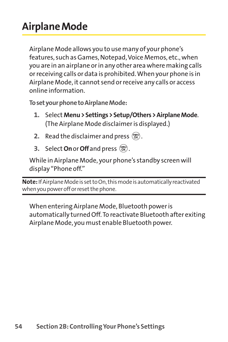 Airplane mode | LG LX150 User Manual | Page 67 / 189