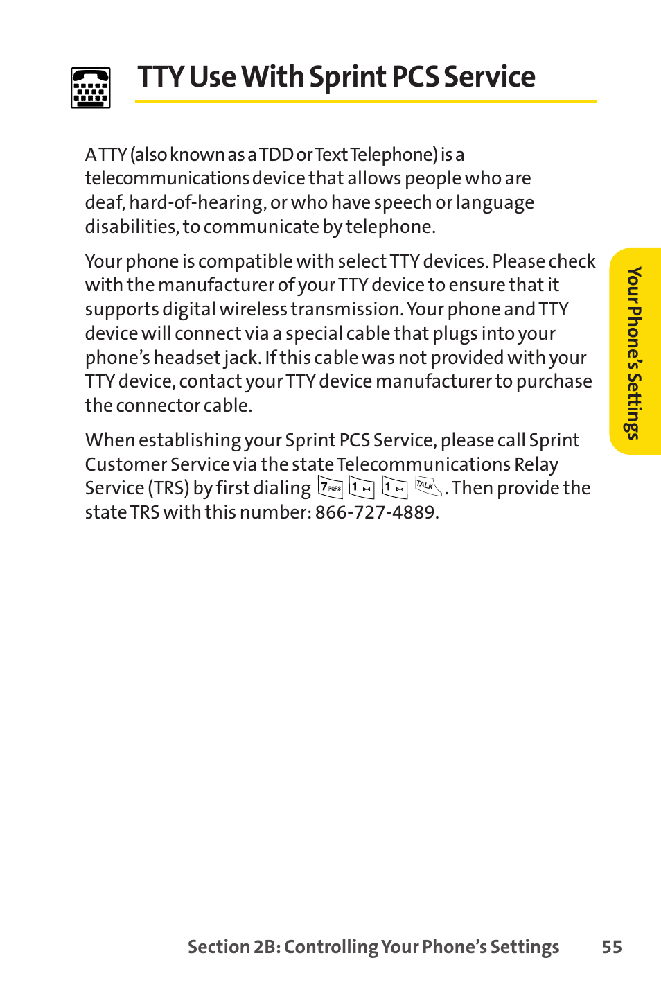 Tty use with sprint pcs service | LG LX150 User Manual | Page 68 / 189