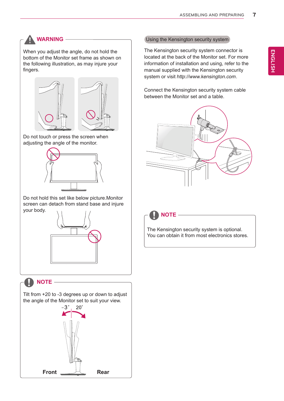 LG 20M35D-B User Manual | Page 7 / 36