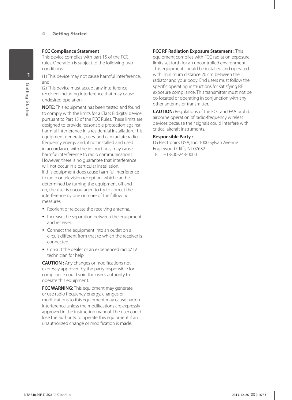 LG NB5540 User Manual | Page 4 / 30