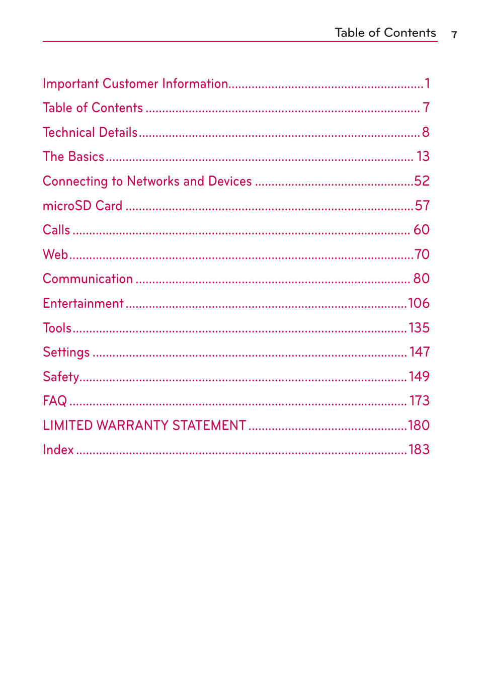LG MS770 User Manual | Page 9 / 190