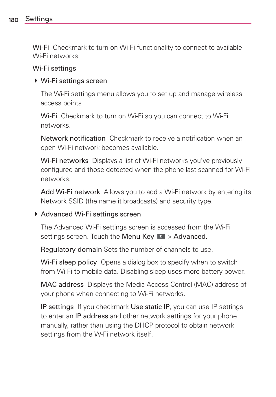 LG VS910 User Manual | Page 182 / 239