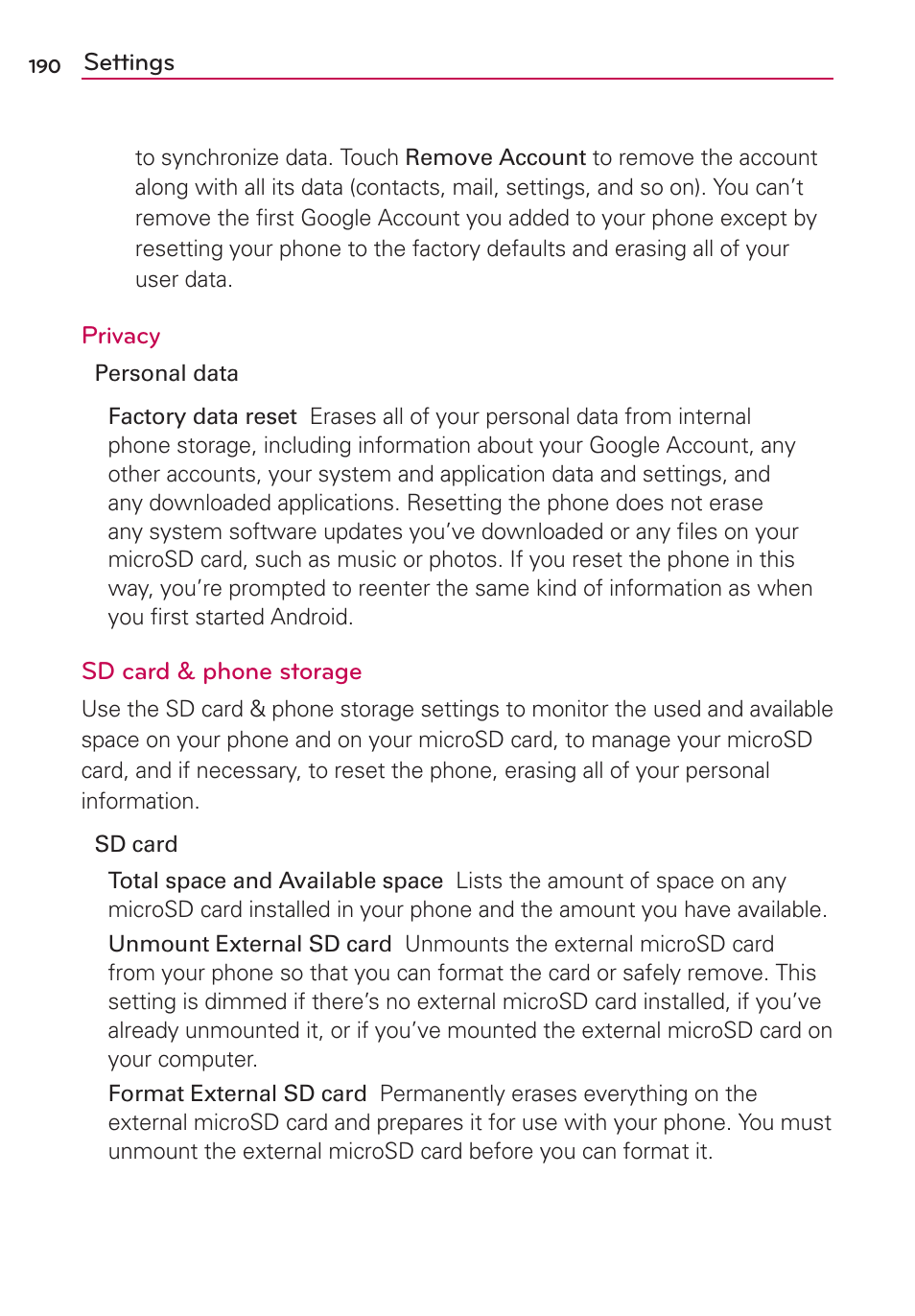 LG VS910 User Manual | Page 192 / 239