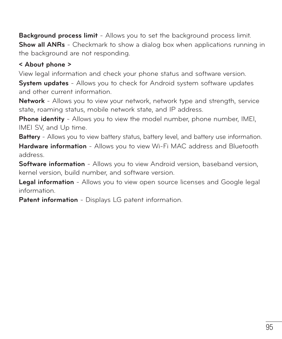 LG D500 User Manual | Page 96 / 134