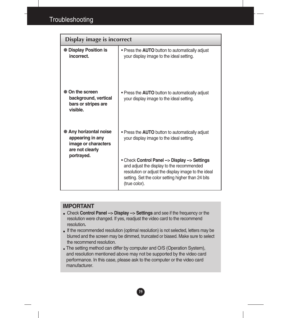 Troubleshooting | LG E2341V-BN User Manual | Page 20 / 28