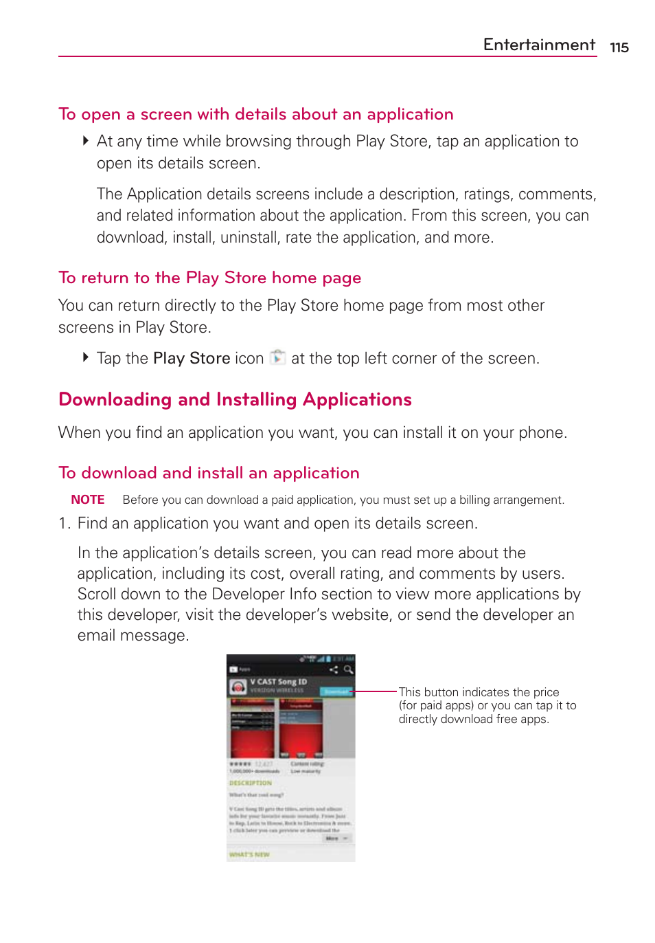 Downloading and installing applications | LG LGVS920 User Manual | Page 117 / 192