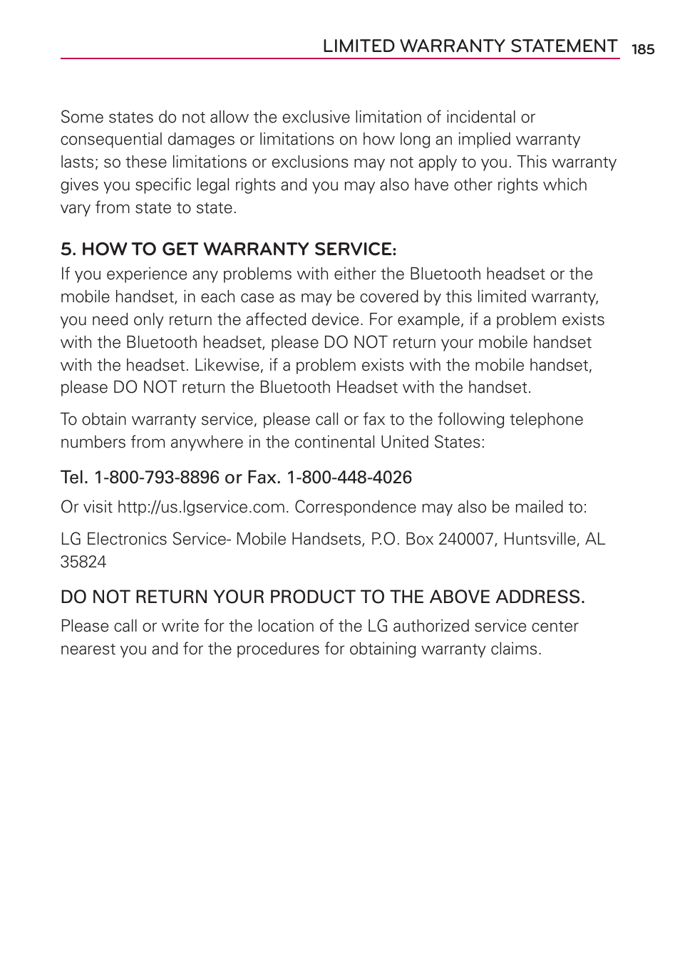 LG LGVS920 User Manual | Page 187 / 192