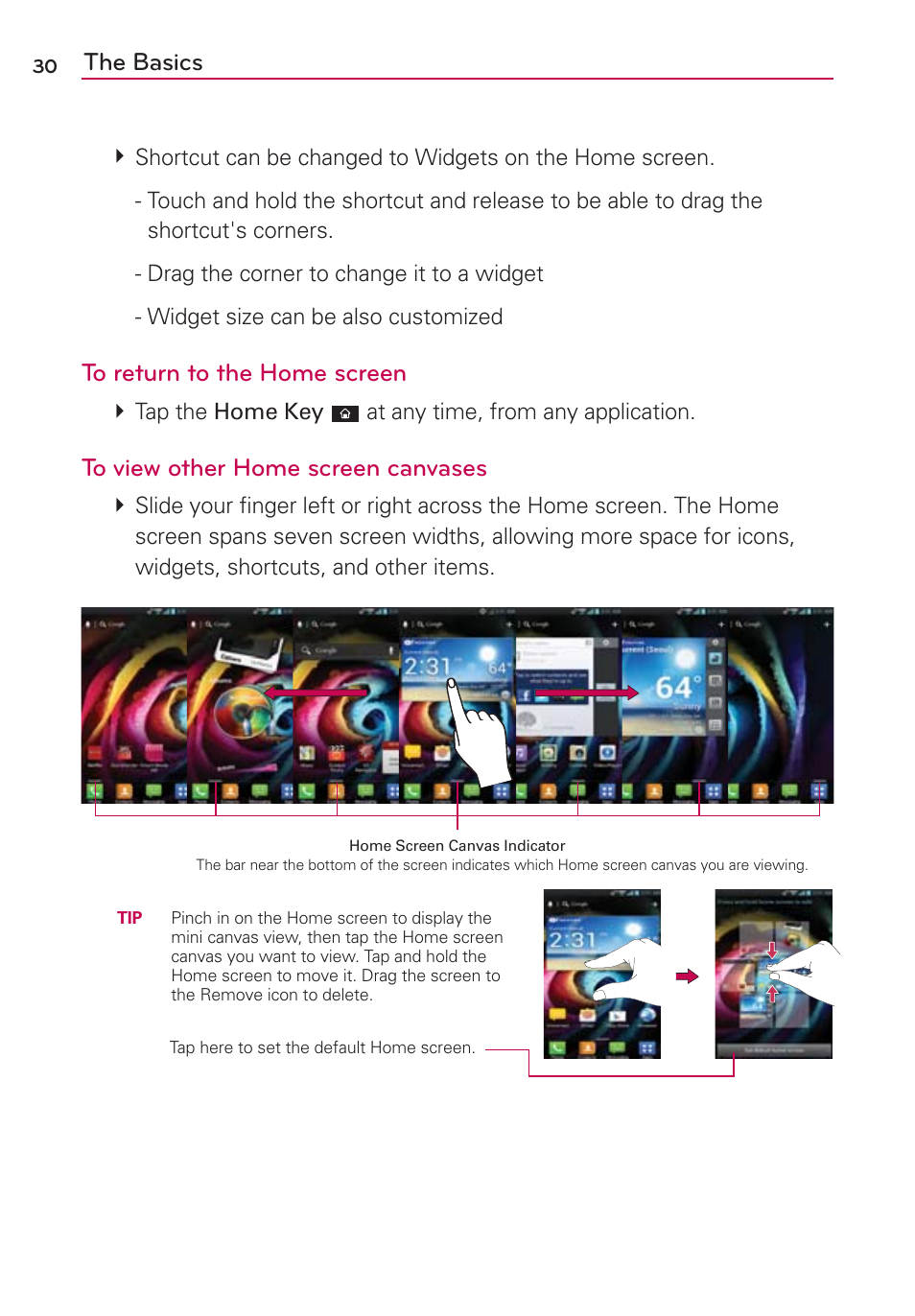 The basics | LG LGVS920 User Manual | Page 32 / 192