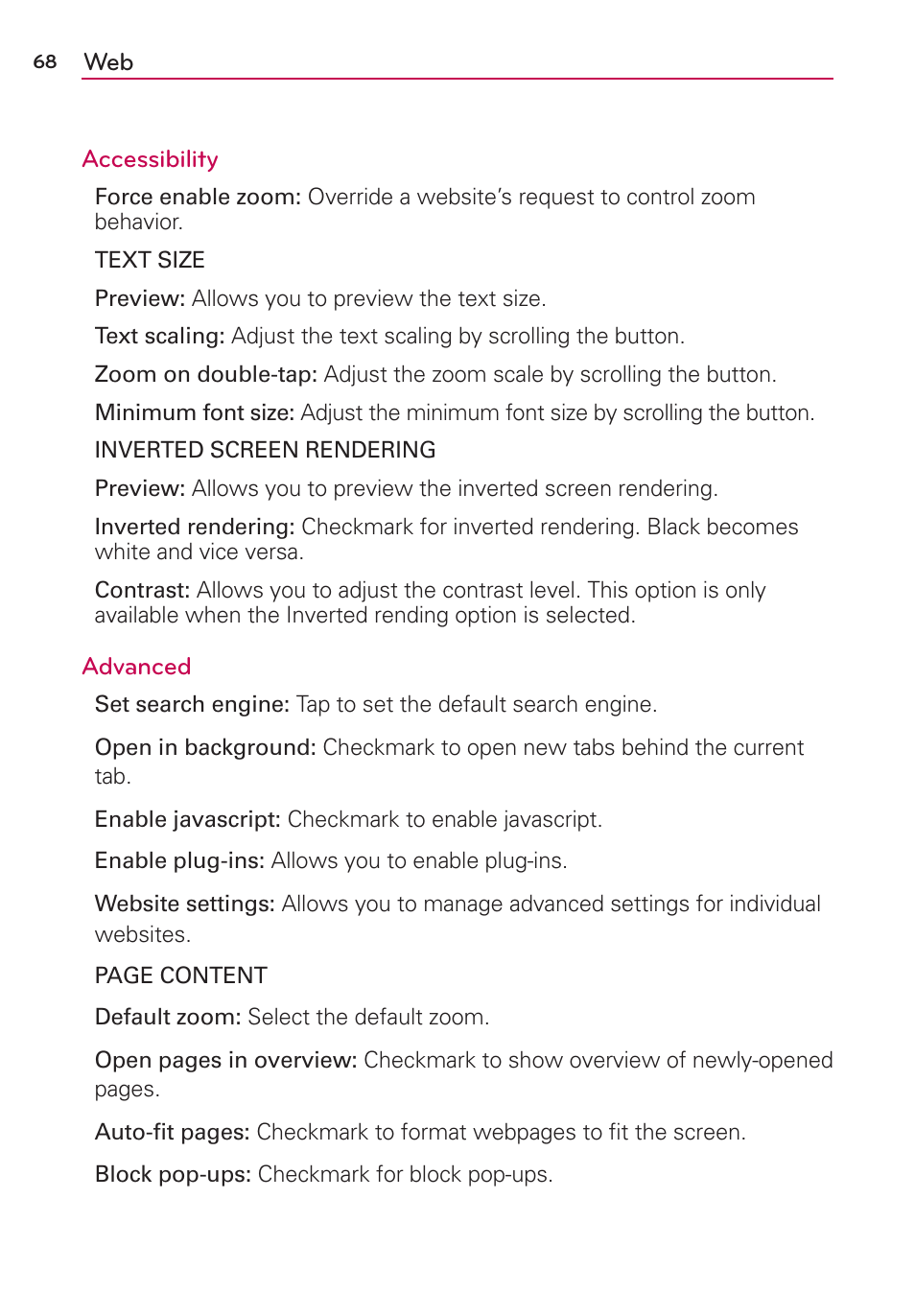 LG LGVS920 User Manual | Page 70 / 192