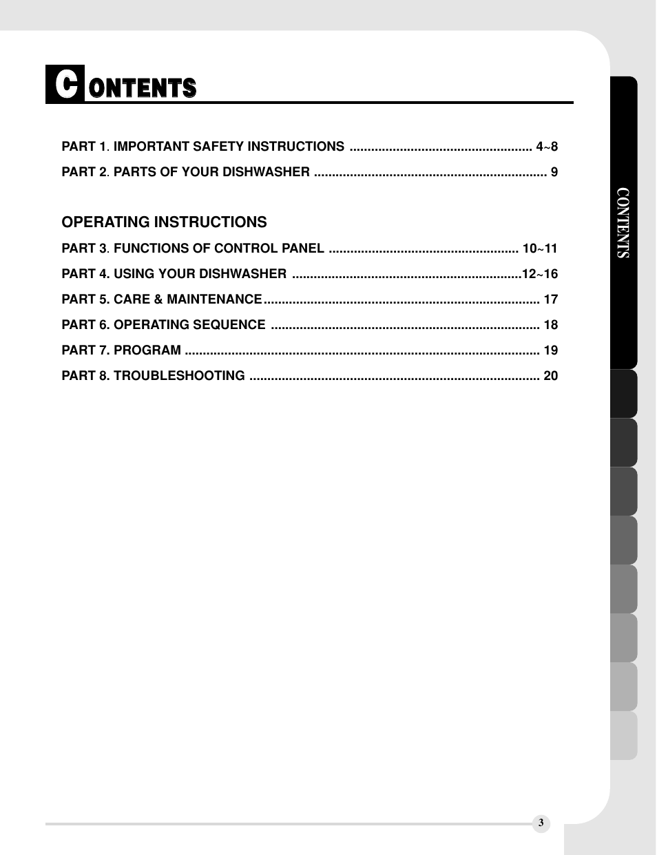 Oon nt te en nt ts s | LG LDF6810ST User Manual | Page 3 / 48