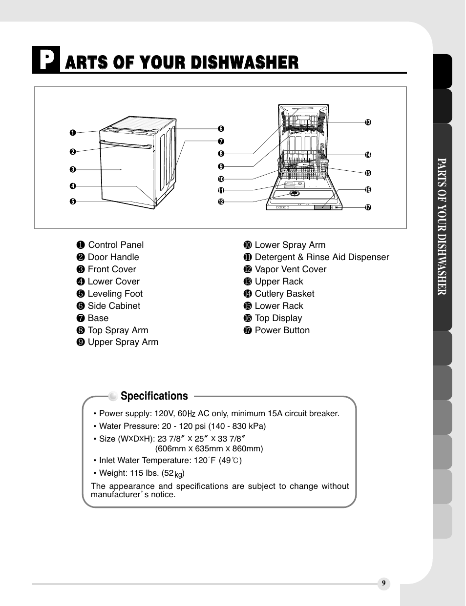 LG LDF6810ST User Manual | Page 9 / 48