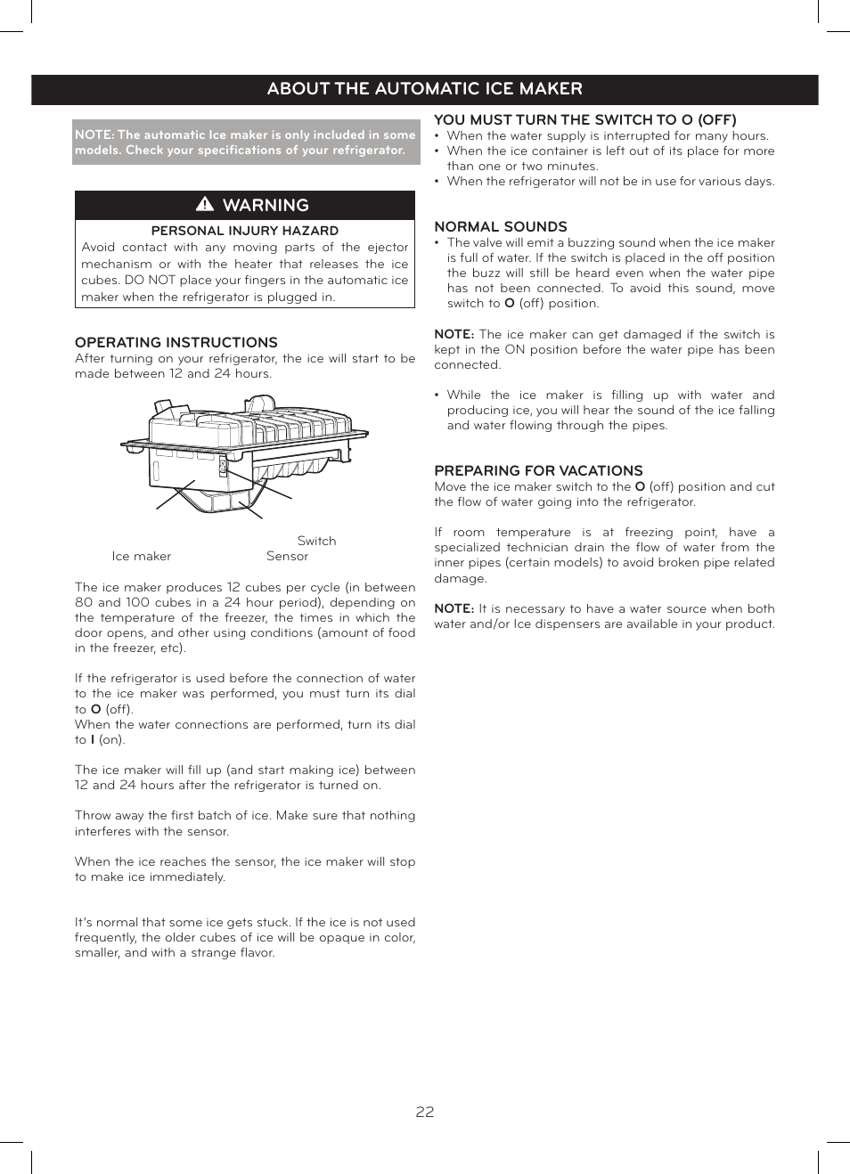 Warning | LG LFC20770SB User Manual | Page 23 / 30