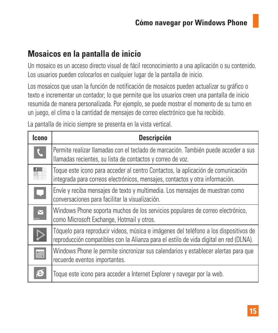 Mosaicos en la pantalla de inicio | LG LGC900 User Manual | Page 133 / 244