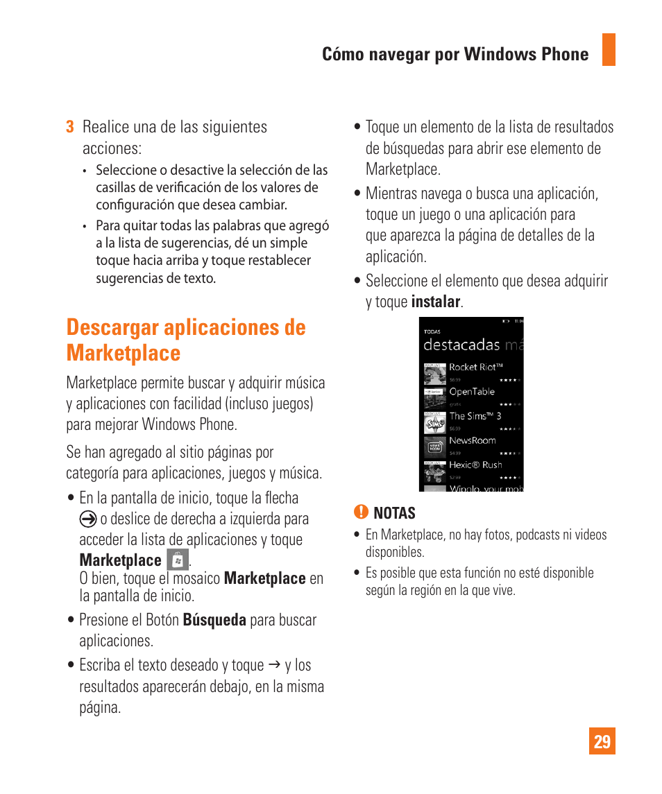 Descargar aplicaciones de marketplace | LG LGC900 User Manual | Page 147 / 244