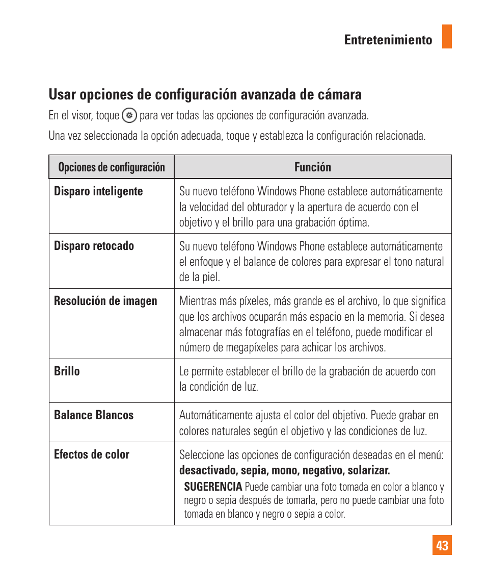 Usar opciones de configuración avanzada de cámara | LG LGC900 User Manual | Page 161 / 244