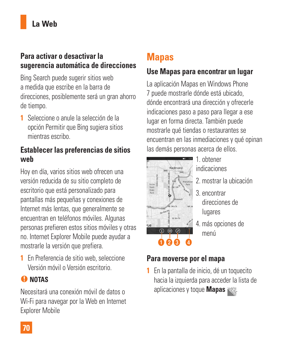 Mapas | LG LGC900 User Manual | Page 188 / 244