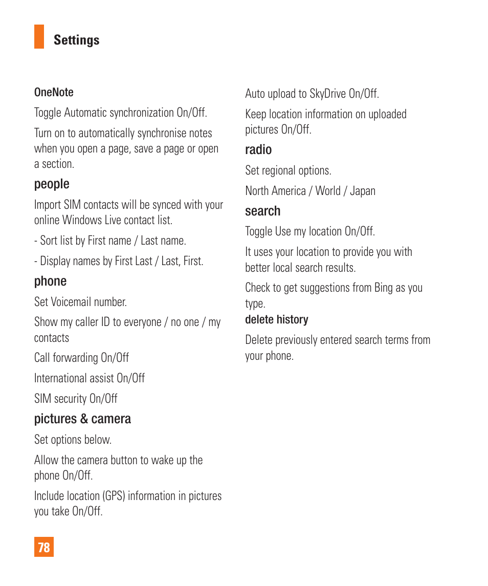 LG LGC900 User Manual | Page 82 / 244