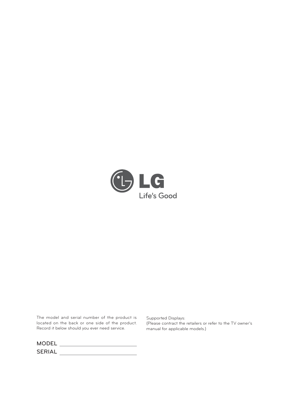 LG LSW600B User Manual | Page 12 / 12