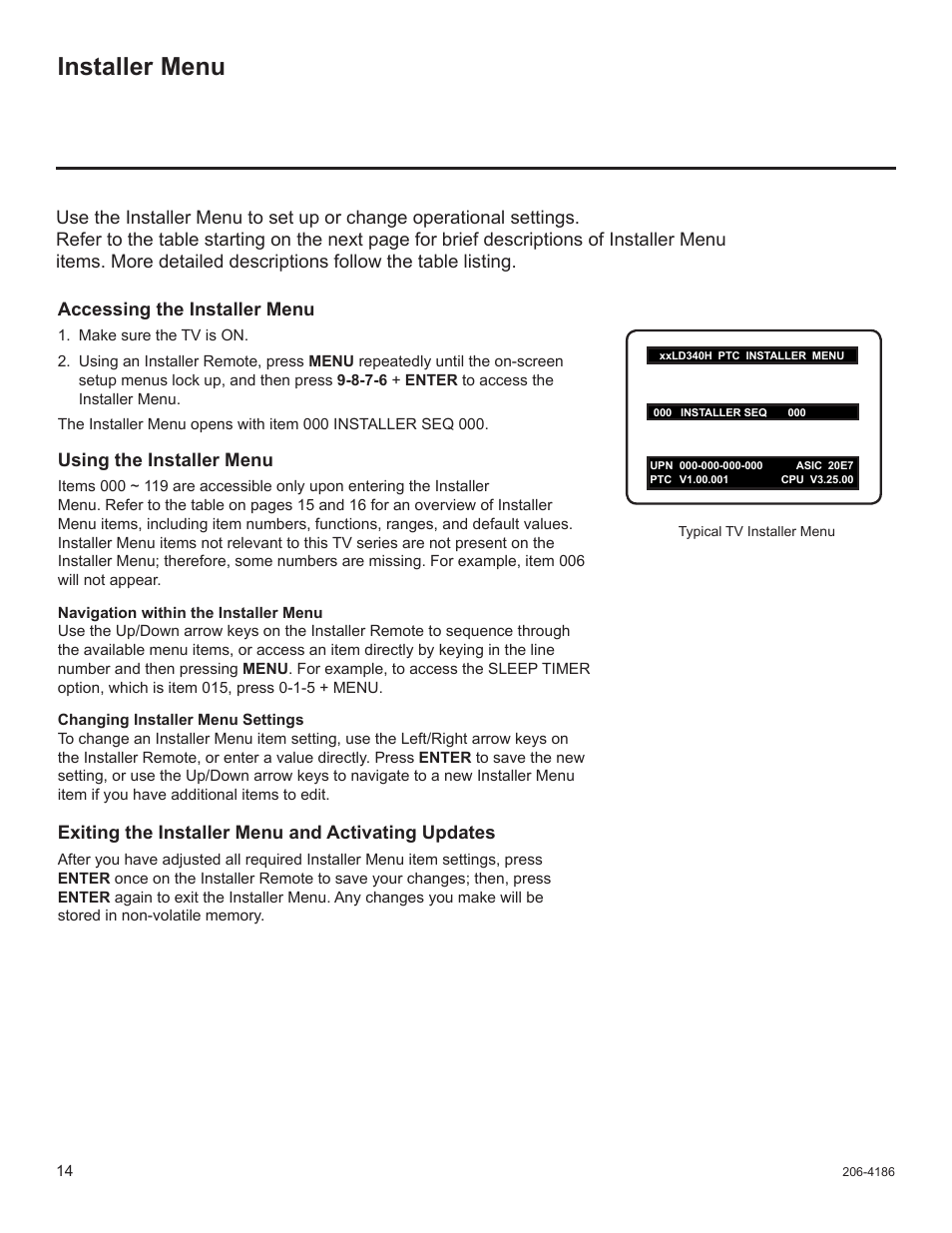 Installer menu | LG 32LD320H User Manual | Page 226 / 267