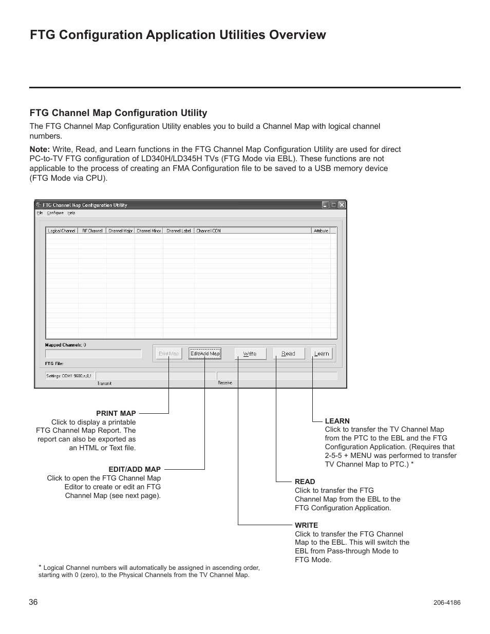 Ftg configuration application utilities overview, Ftg channel map configuration utility | LG 32LD320H User Manual | Page 248 / 267