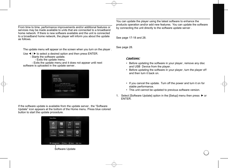 Network software update | LG LHB953 User Manual | Page 19 / 65