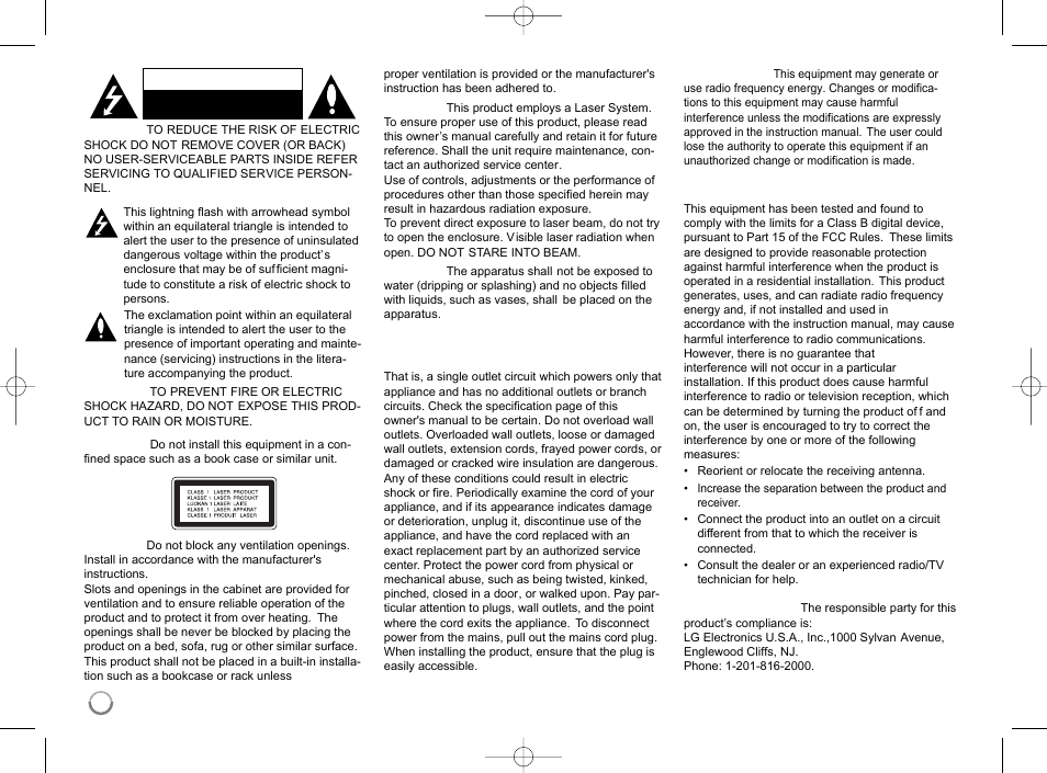 Caution | LG LHB953 User Manual | Page 2 / 65