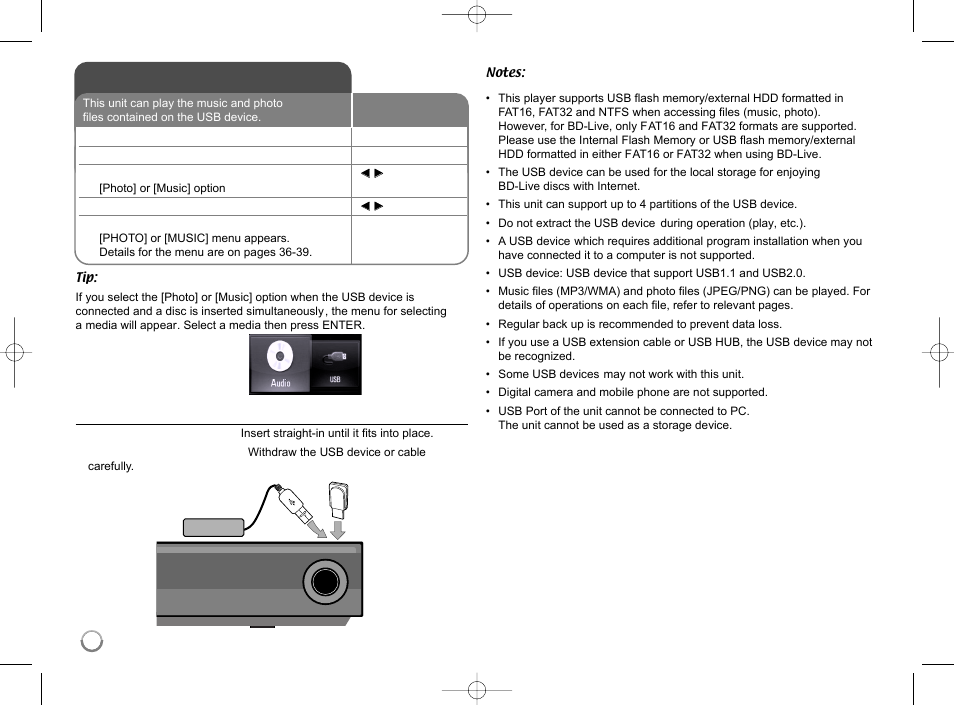 Using usb devices | LG LHB953 User Manual | Page 22 / 65