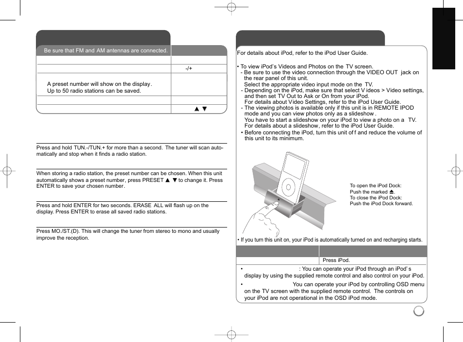 Listening to the radio, Playing the ipod, Listening to the radio - more you can do | LG LHB953 User Manual | Page 53 / 65