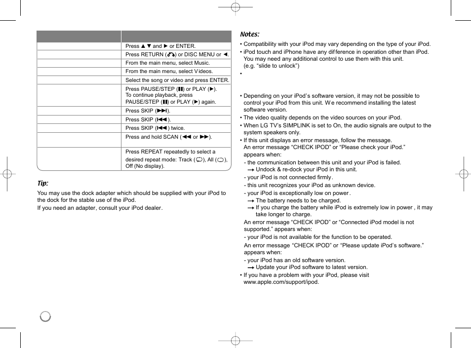 LG LHB953 User Manual | Page 54 / 65