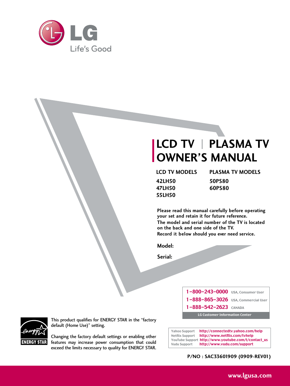 LG 47LH50 User Manual | 194 pages