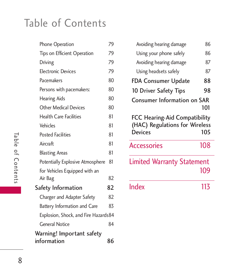 LG LG370 User Manual | Page 10 / 119