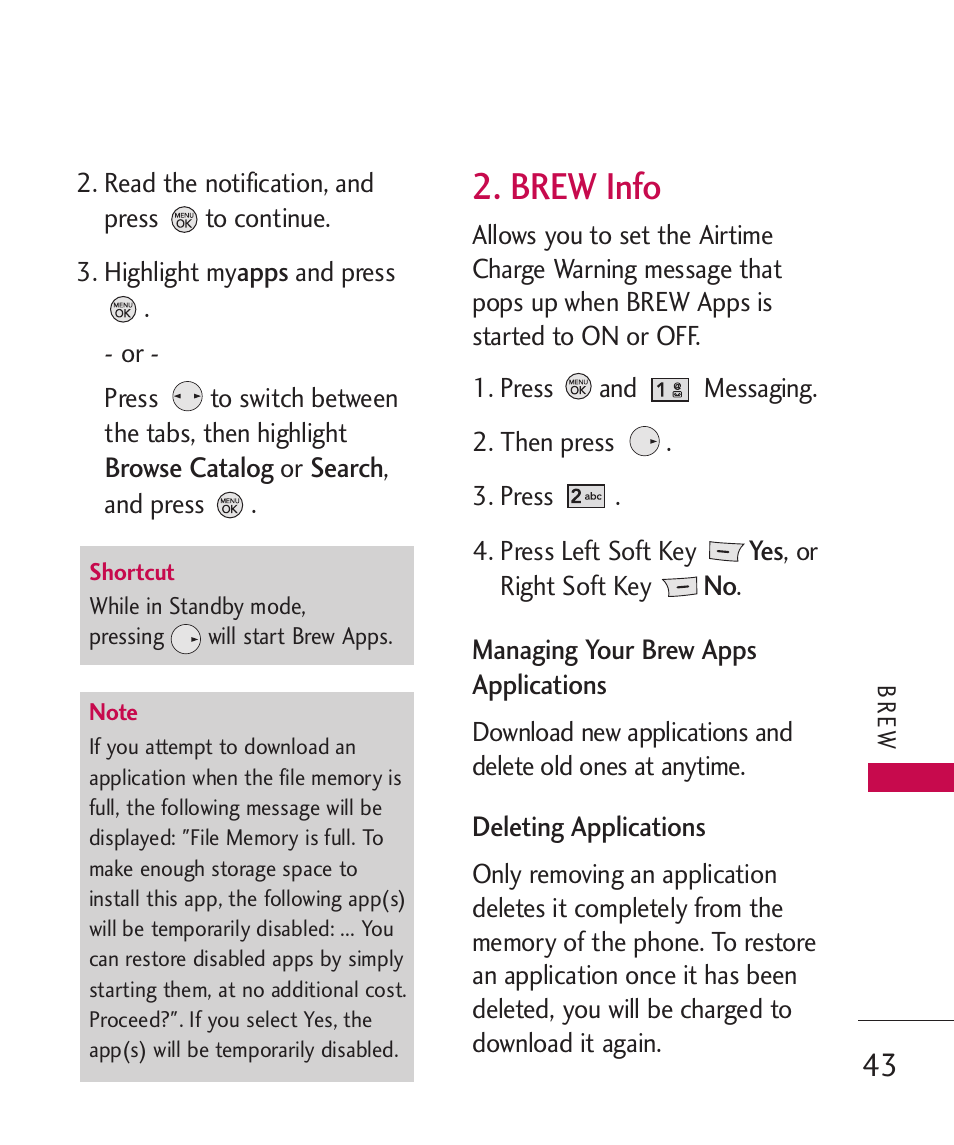 Brew info | LG LG370 User Manual | Page 45 / 119