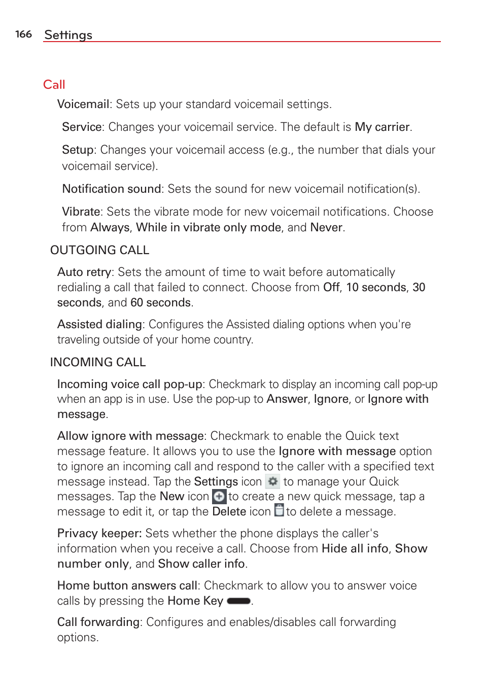 LG LGVS876 User Manual | Page 168 / 226