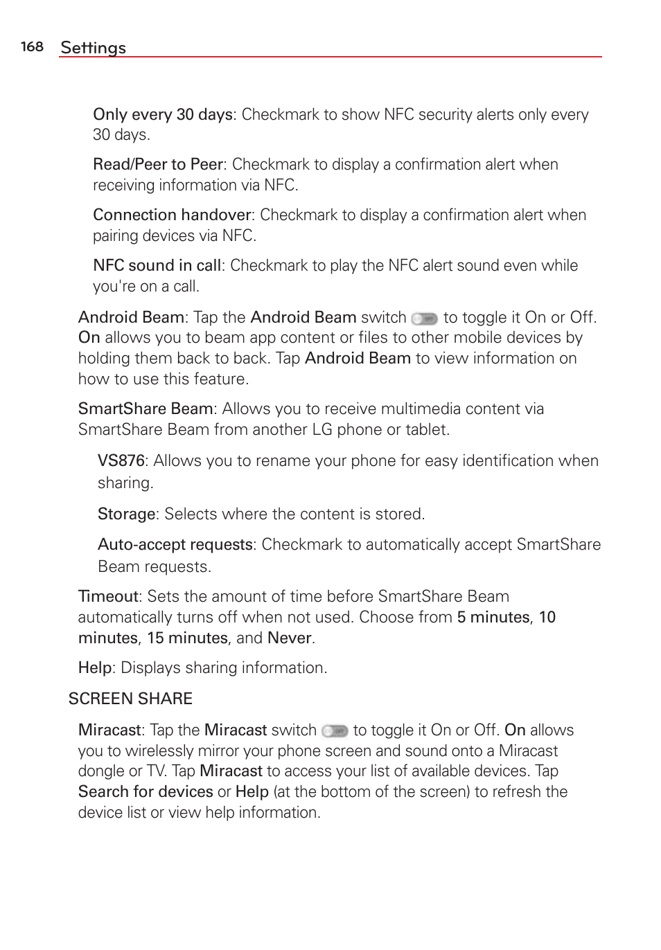 LG LGVS876 User Manual | Page 170 / 226