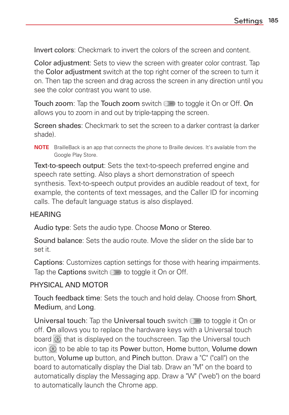 LG LGVS876 User Manual | Page 187 / 226