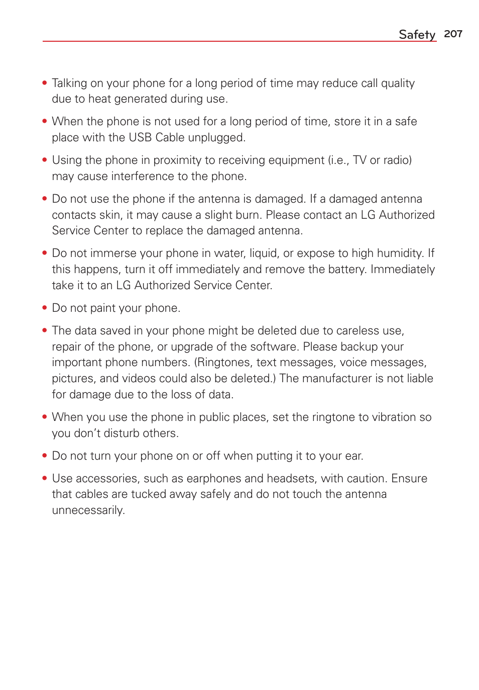 LG LGVS876 User Manual | Page 209 / 226