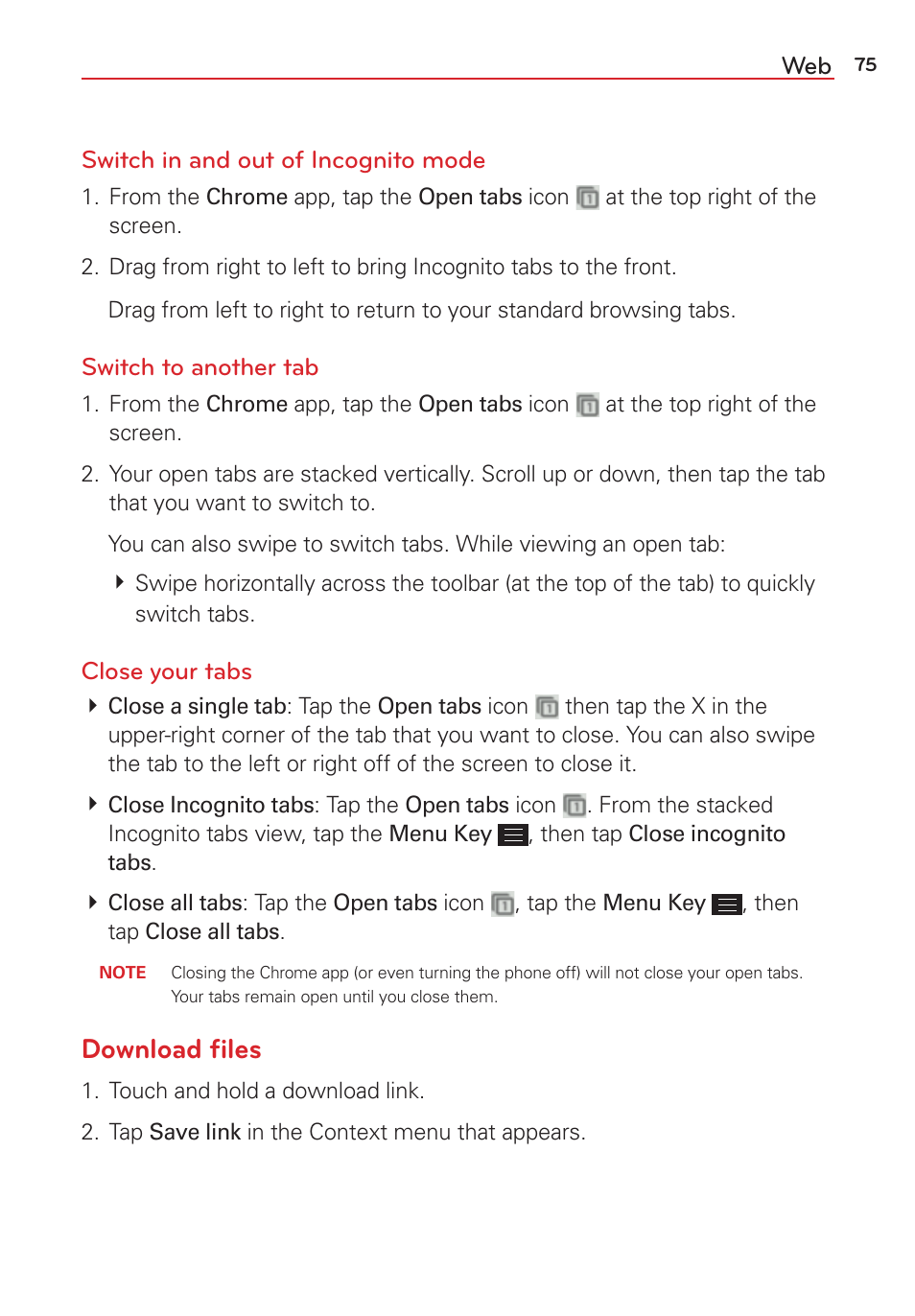 Download ﬁles | LG LGVS876 User Manual | Page 77 / 226