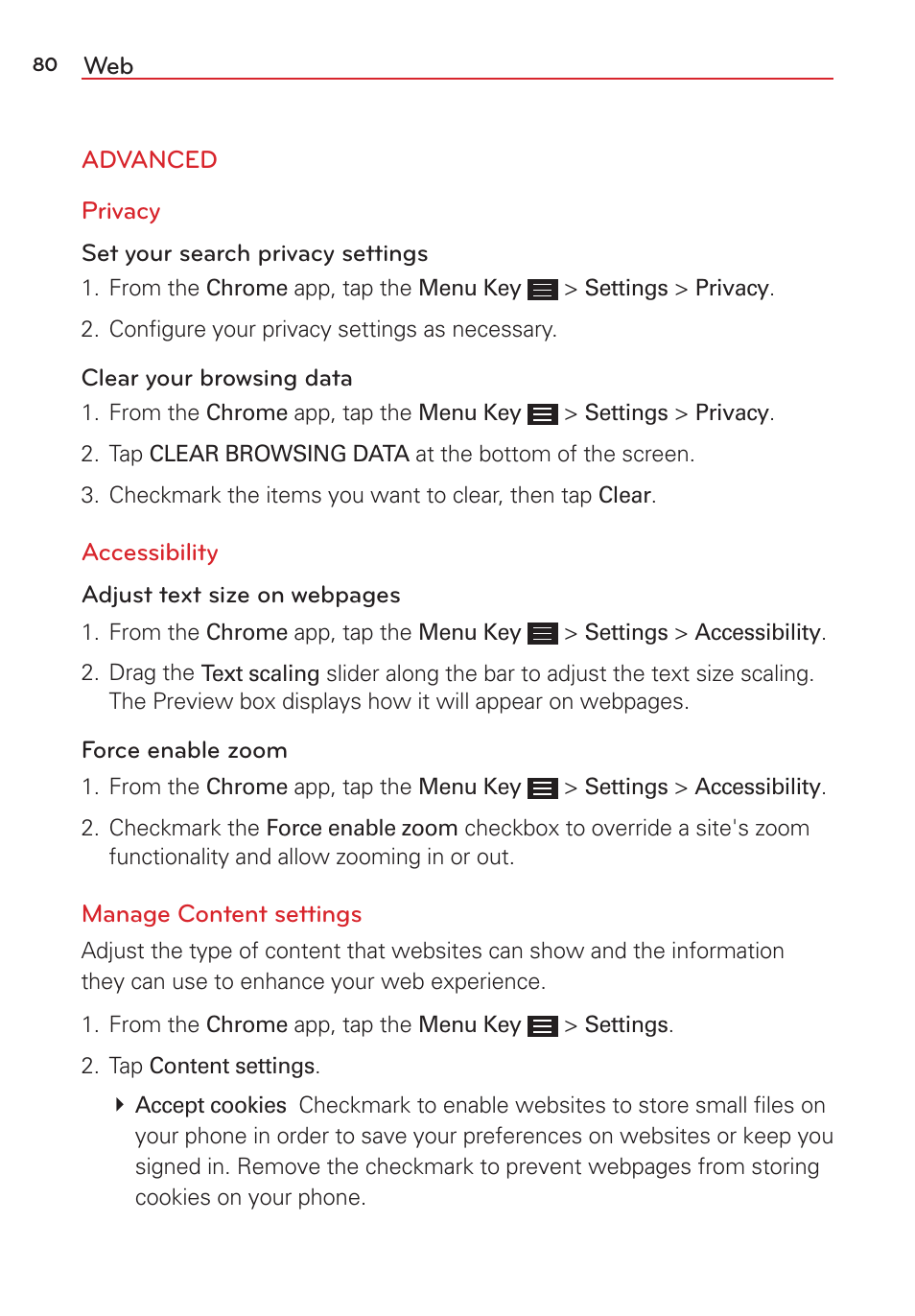 LG LGVS876 User Manual | Page 82 / 226