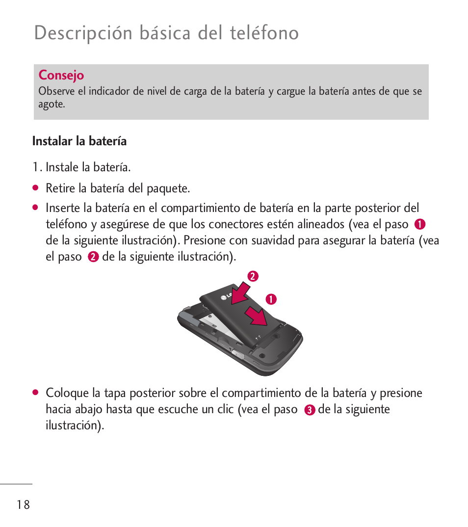 Descripción básica del teléfono | LG LGL55C User Manual | Page 260 / 506