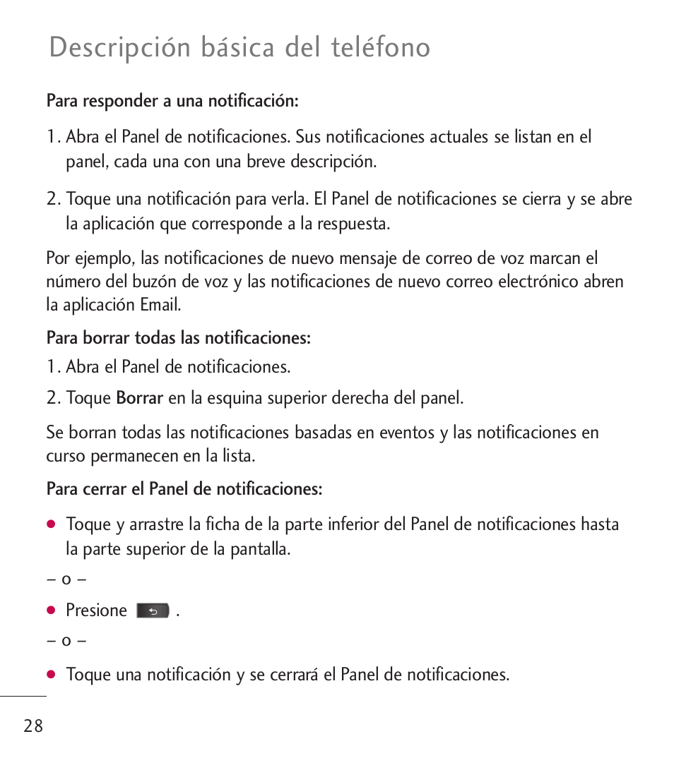 Descripción básica del teléfono | LG LGL55C User Manual | Page 270 / 506